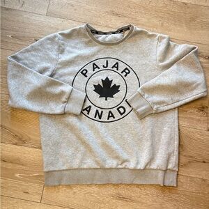 Pajar Gray Crewneck Sweater with Black Logo